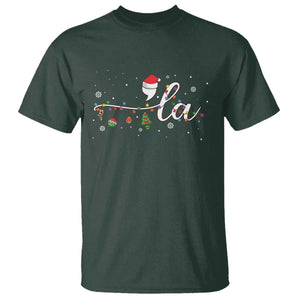 Funny Christmas Kamala T Shirt Comma La Harris Christmas Tree TS09 Dark Forest Green Print Your Wear