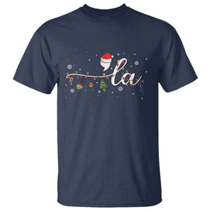 Funny Christmas Kamala T Shirt Comma La Harris Christmas Tree TS09 Navy Print Your Wear