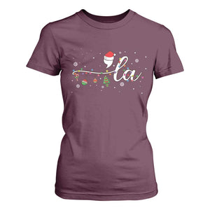 Funny Christmas Kamala T Shirt For Women Comma La Harris Christmas Tree TS09 Maroon Print Your Wear