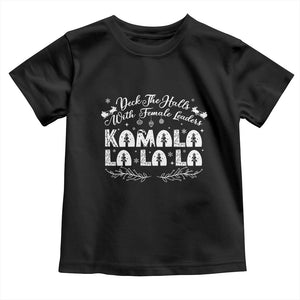 Funny Christmas Kamala Baby Shirt Deck The Halls With Female Leaders Madam President TS09 Black Print Your Wear