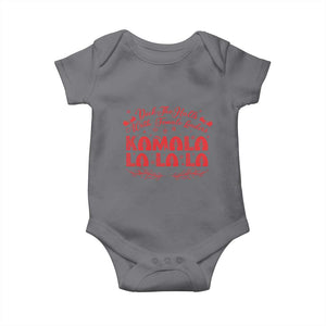 Funny Christmas Kamala Baby Onesie Deck The Halls With Female Leaders Harris President TS09 Charcoal Print Your Wear