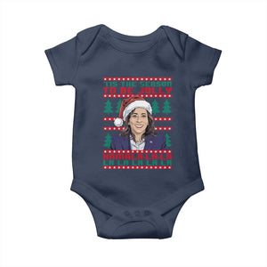 Funny Christmas Kamala Baby Onesie Tis The Season To Be Jolly Kamala La La TS09 Navy Print Your Wear