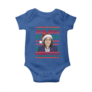 Funny Christmas Kamala Baby Onesie Tis The Season To Be Jolly Kamala La La TS09 Royal Blue Print Your Wear