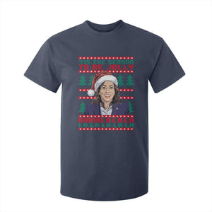 Funny Christmas Kamala T Shirt For Kid Tis The Season To Be Jolly Kamala La La TS09 Navy Print Your Wear