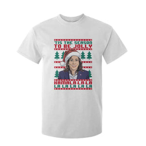 Funny Christmas Kamala T Shirt For Kid Tis The Season To Be Jolly Kamala La La TS09 White Print Your Wear