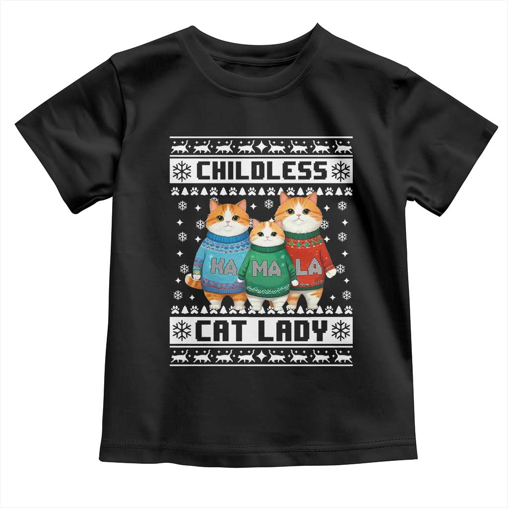 Christmas Childless Cat Lady Baby Shirt Cute Cats Cat Mom Meowy Xmas Kamala 2024 TS09 Black Print Your Wear