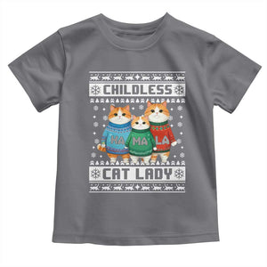 Christmas Childless Cat Lady Baby Shirt Cute Cats Cat Mom Meowy Xmas Kamala 2024 TS09 Charcoal Print Your Wear