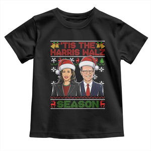 Christmas 'Tis The Harris Walz Season Baby Shirt TS09 Black Print Your Wear