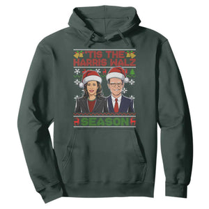 Christmas 'Tis The Harris Walz Season Hoodie TS09 Dark Forest Green Print Your Wear