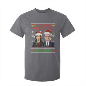 Christmas 'Tis The Harris Walz Season T Shirt For Kid TS09 Charcoal Print Your Wear