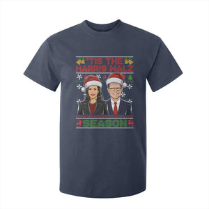 Christmas 'Tis The Harris Walz Season T Shirt For Kid TS09 Navy Print Your Wear