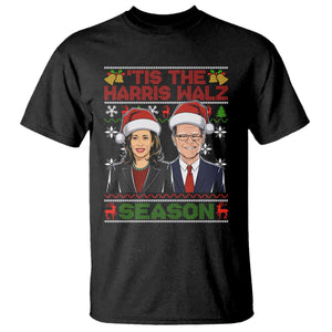 Christmas 'Tis The Harris Walz Season T Shirt TS09 Black Print Your Wear