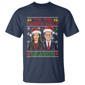 Christmas 'Tis The Harris Walz Season T Shirt TS09 Navy Print Your Wear