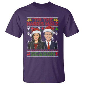 Christmas 'Tis The Harris Walz Season T Shirt TS09 Purple Print Your Wear