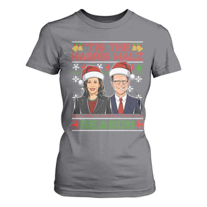 Christmas 'Tis The Harris Walz Season T Shirt For Women TS09 Charcoal Print Your Wear