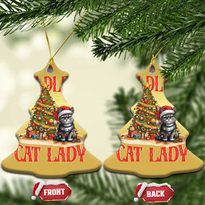 Xmas Childless Cat Lady Christmas Ornament Funny Cat Christmas Light Tree TS09 Christmas Tree Gold Print Your Wear