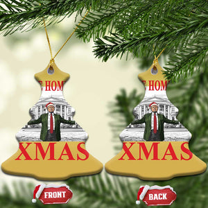 Funny Xmas Trump Christmas Ornament I'll Be Home For Xmas TS09 Christmas Tree Gold Print Your Wear