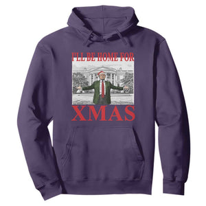 Funny Christmas Trump Hoodie I'll Be Home For Xmas TS09 Purple Print Your Wear