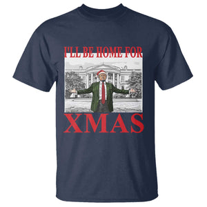 Funny Christmas Trump T Shirt I'll Be Home For Xmas TS09 Navy Print Your Wear