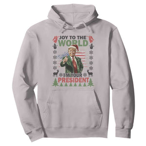 Funny Christmas Trump Hoodie Joy To The World I'm Your President 2024 TS09 Ice Gray Print Your Wear