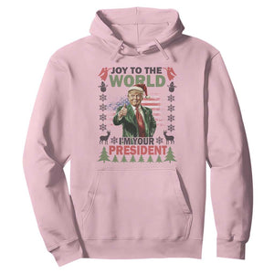 Funny Christmas Trump Hoodie Joy To The World I'm Your President 2024 TS09 Light Pink Print Your Wear