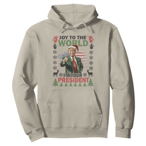 Funny Christmas Trump Hoodie Joy To The World I'm Your President 2024 TS09 Sand Print Your Wear