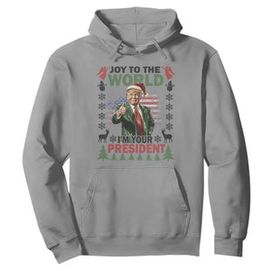 Funny Christmas Trump Hoodie Joy To The World I'm Your President 2024 TS09 Sport Gray Print Your Wear