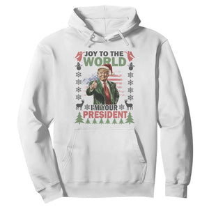 Funny Christmas Trump Hoodie Joy To The World I'm Your President 2024 TS09 White Print Your Wear