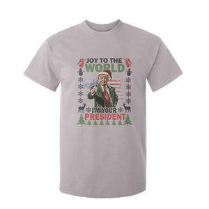 Funny Christmas Trump T Shirt For Kid Joy To The World I'm Your President 2024 TS09 Ice Gray Print Your Wear