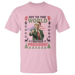 Funny Christmas Trump T Shirt Joy To The World I'm Your President 2024 TS09 Light Pink Print Your Wear