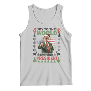 Funny Christmas Trump Tank Top Joy To The World I'm Your President 2024 TS09 Ash Print Your Wear