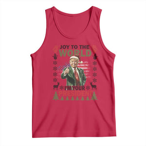 Funny Christmas Trump Tank Top Joy To The World I'm Your President 2024 TS09 Red Print Your Wear