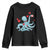 Valentine's Day Youth Sweatshirt Octopus With Heart Balloons Cute Love Letter TS09 Black Print Your Wear