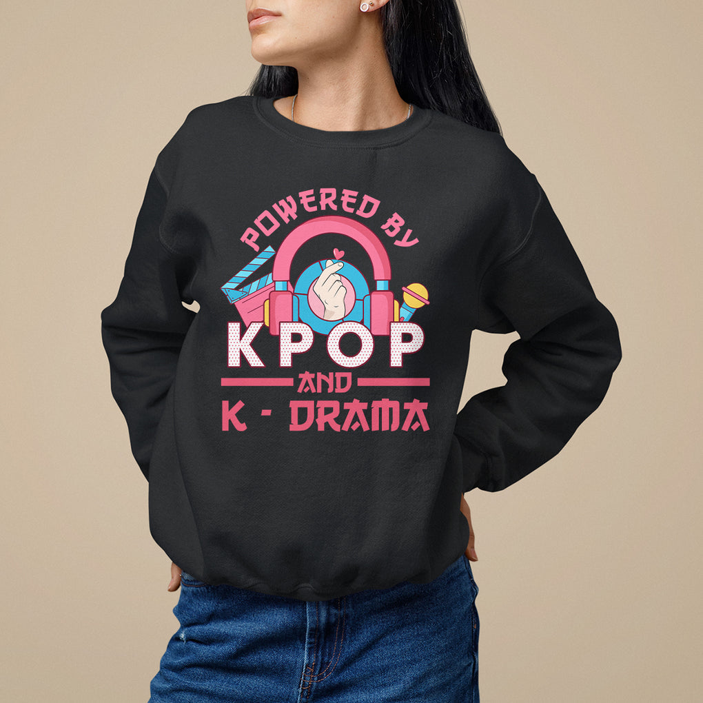 Powered by K-pop and K-Drama Korena Lover Sweatshirt TS09 Black Printyourwear