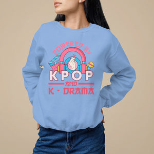 Powered by K-pop and K-Drama Korena Lover Sweatshirt TS09 Carolina Blue Printyourwear