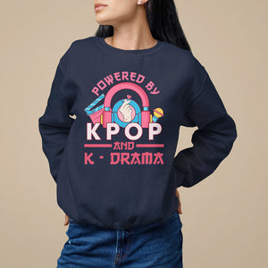 Powered by K-pop and K-Drama Korena Lover Sweatshirt TS09 Navy Printyourwear