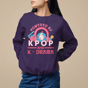 Powered by K-pop and K-Drama Korena Lover Sweatshirt TS09 Purple Printyourwear