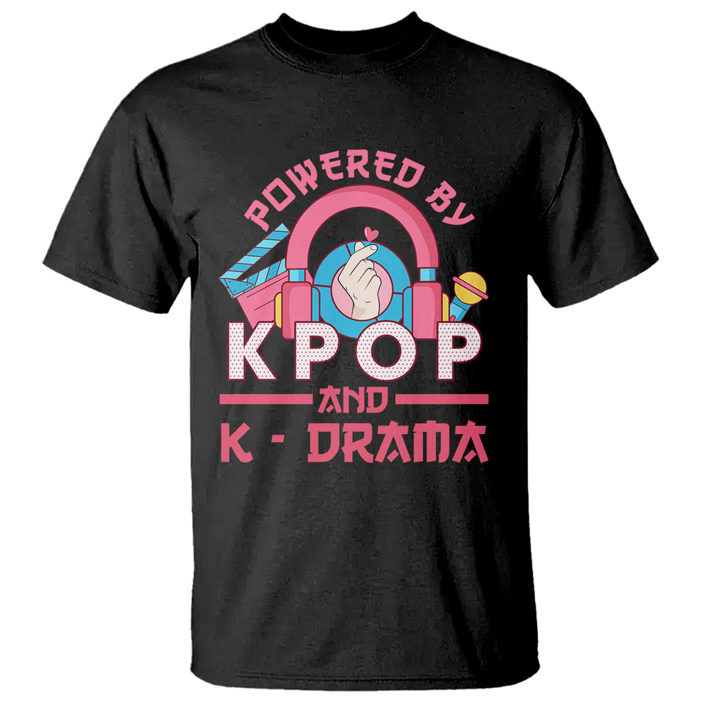 Powered by K-pop and K-Drama Korena Lover T Shirt TS09 Black Printyourwear