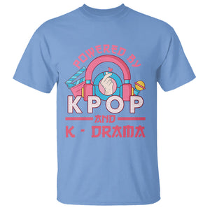 Powered by K-pop and K-Drama Korena Lover T Shirt TS09 Carolina Blue Printyourwear