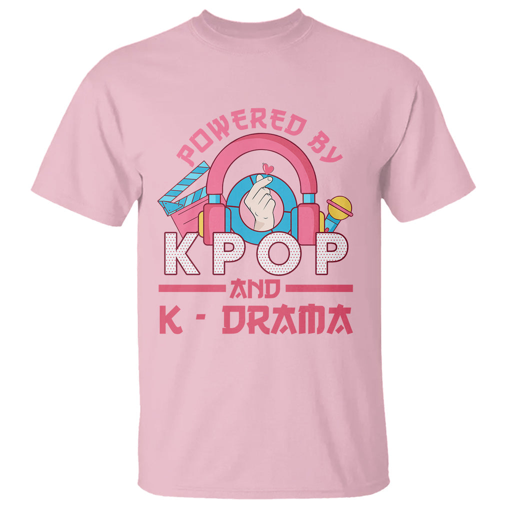 Powered by K-pop and K-Drama Korena Lover T Shirt TS09 Light Pink Printyourwear