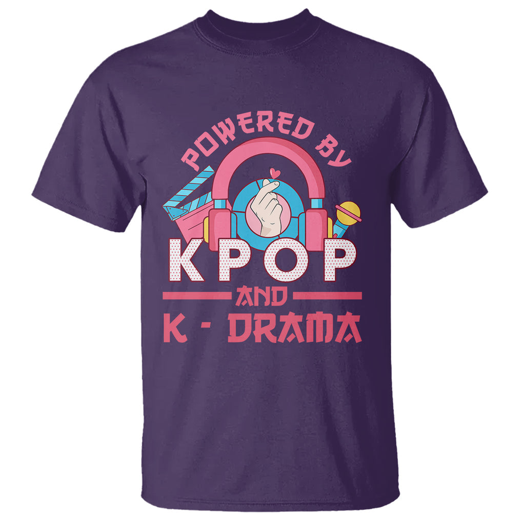 Powered by K-pop and K-Drama Korena Lover T Shirt TS09 Purple Printyourwear