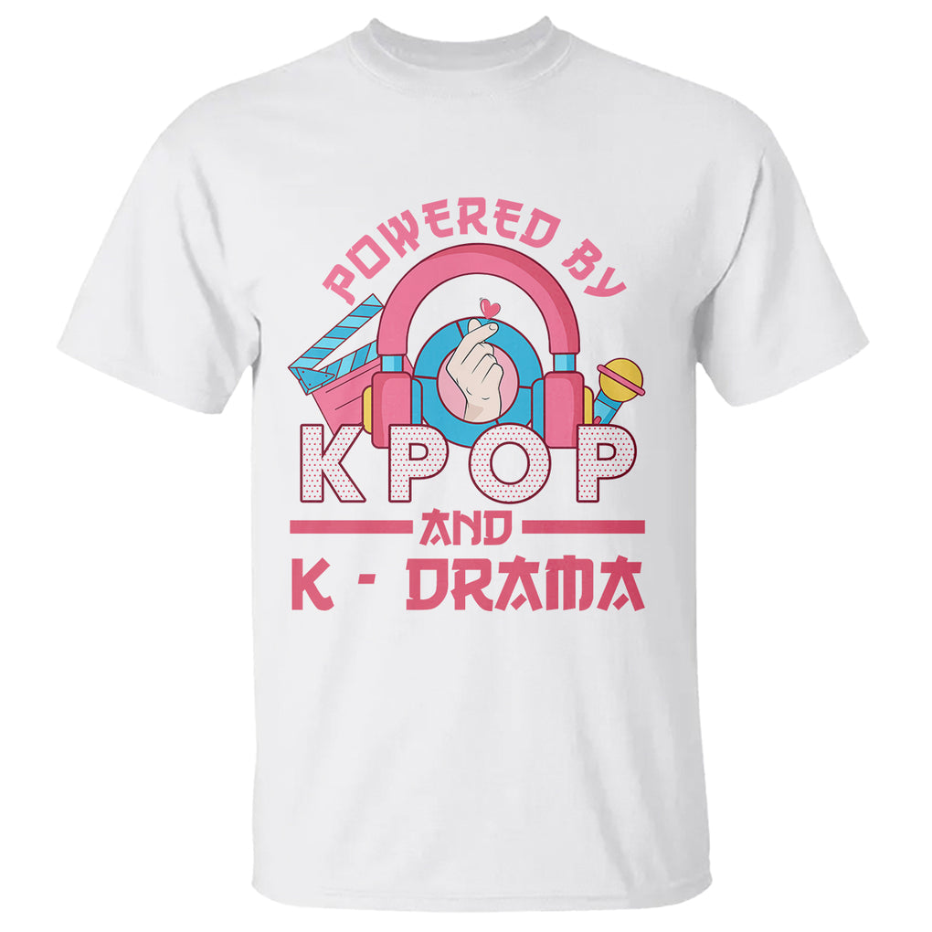 Powered by K-pop and K-Drama Korena Lover T Shirt TS09 White Printyourwear