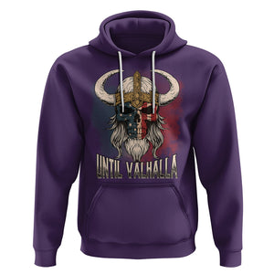 Viking Hoodie Until Valhalla US Flag Vintage Mythology TS09 Purple Printyourwear