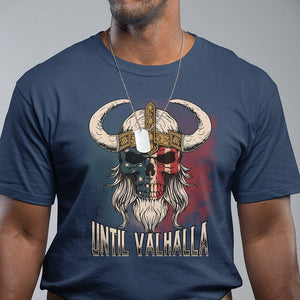 Viking T Shirt Until Valhalla US Flag Vintage Mythology TS09 Navy Printyourwear