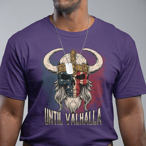 Viking T Shirt Until Valhalla US Flag Vintage Mythology TS09 Purple Printyourwear