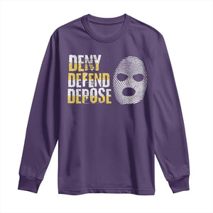 Deny Defend Depose Long Sleeve Shirt TS09 Purple Print Your Wear