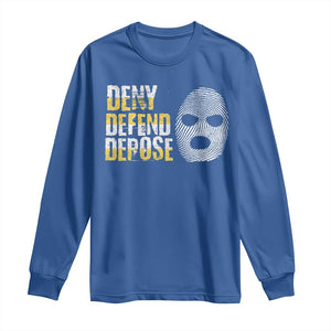 Deny Defend Depose Long Sleeve Shirt TS09 Royal Blue Print Your Wear