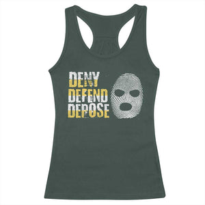 Deny Defend Depose Racerback Tank Top TS09 Dark Forest Green Print Your Wear