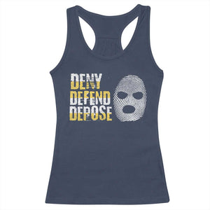 Deny Defend Depose Racerback Tank Top TS09 Navy Print Your Wear