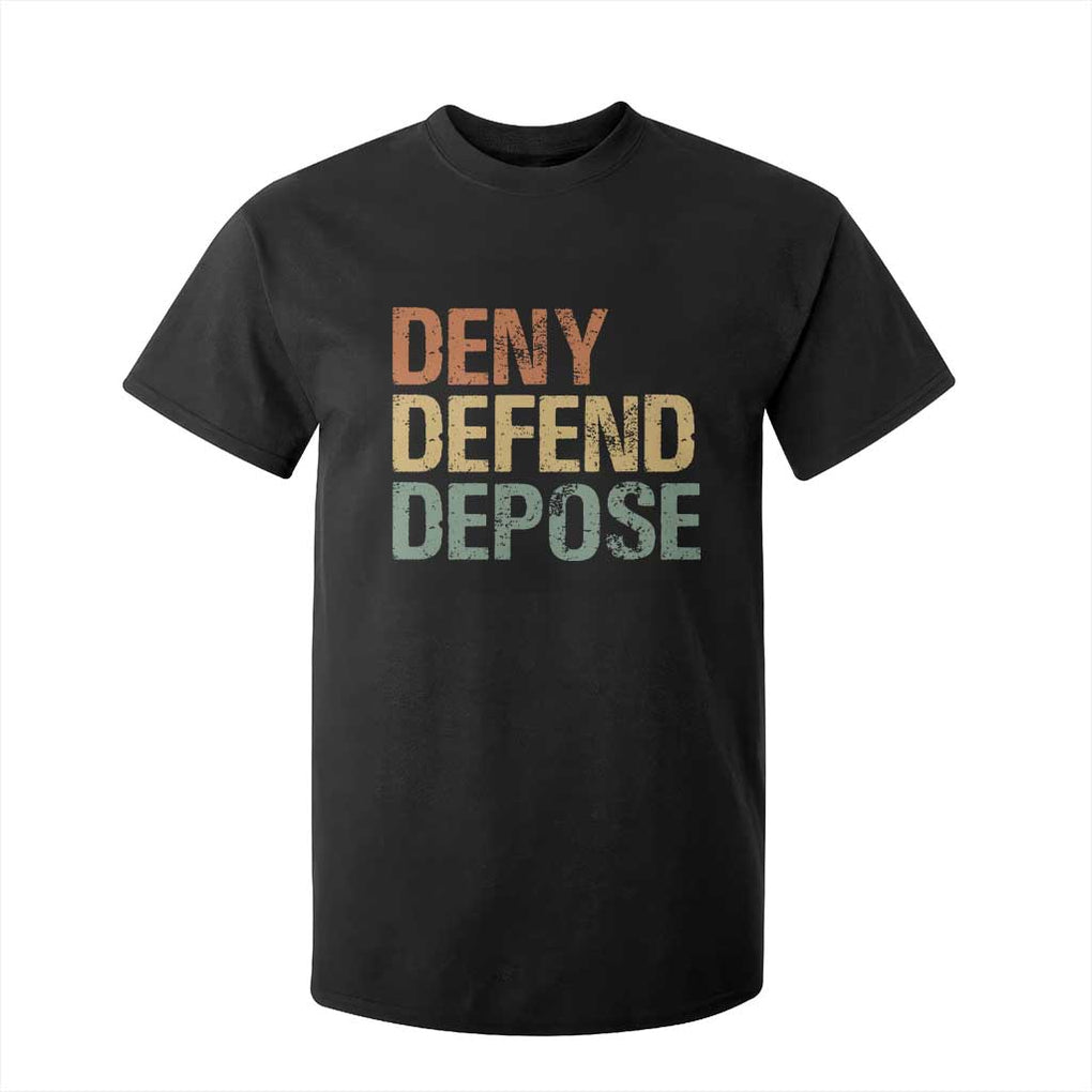 Retro Deny Defend Depose T Shirt For Kid TS09 Black Print Your Wear